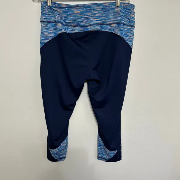 Tek Gear DryTek XL Capri Leggings Mesh Panel Blue - Image 8