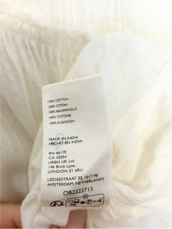 Free People We the Free Willow Button Down Ivory NWT size Small Light Boxy Airy - Image 10