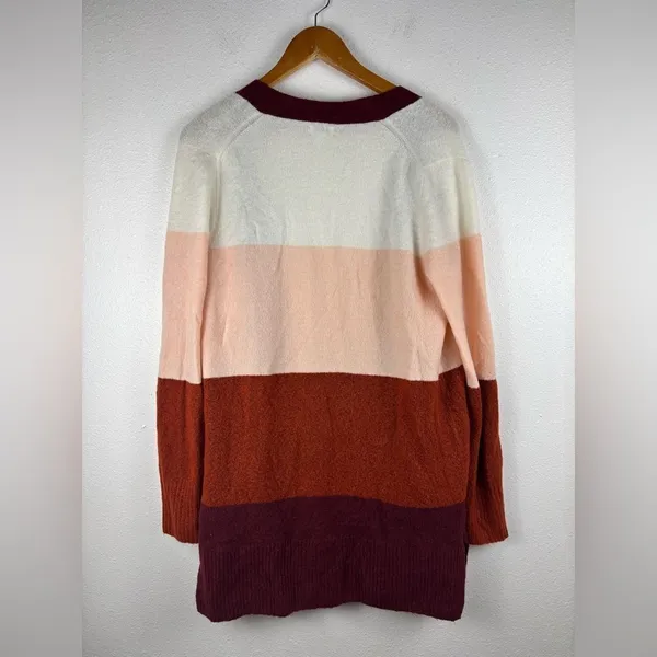 J. Crew Factory Small‎ Colorblock Open-Front Cardigan Sweater Wool Blend - Image 8