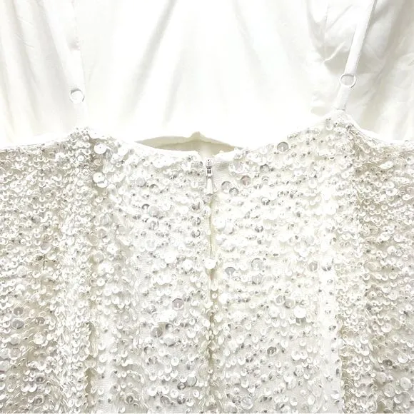 NWT ASOS Ivory Sequined Beaded Josie Backless Cami Maxi Wedding Dress Size 6 NEW - Image 11