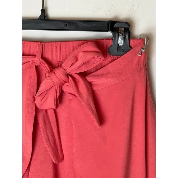 Tart Collections‎ Pink Coral Elastic Waist Wrap Tie Front Cody Shorts Size S - Image 3