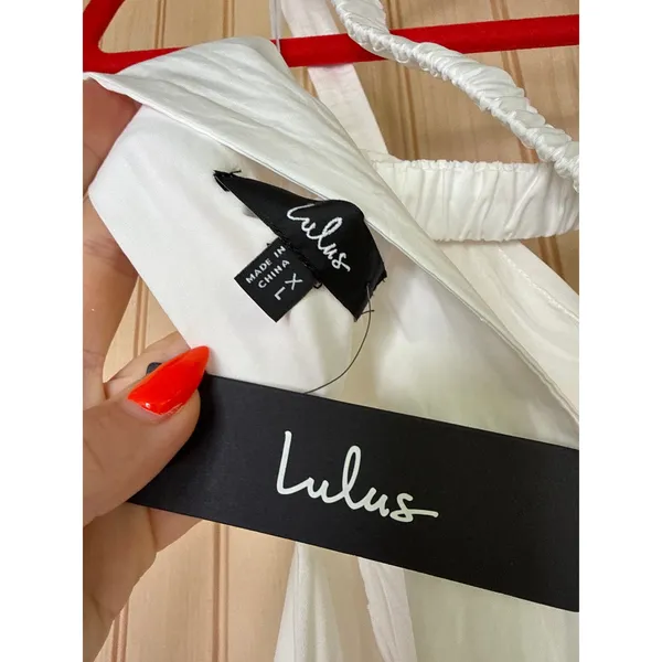 NWT Lulus Strolling Sicily White Pleated Backless Midi Dress With Pockets Sz XL - Image 7