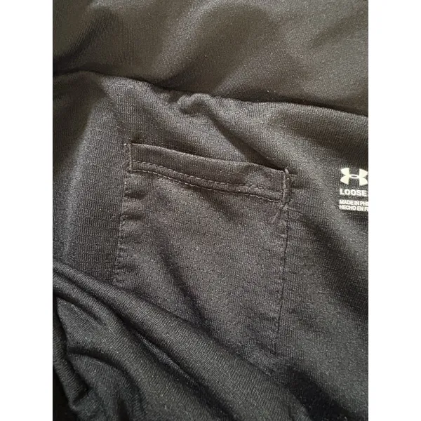 Under Armour Womens Size M Shorts HeatGear Black Running Loose Fit Lined Stretch - Image 6