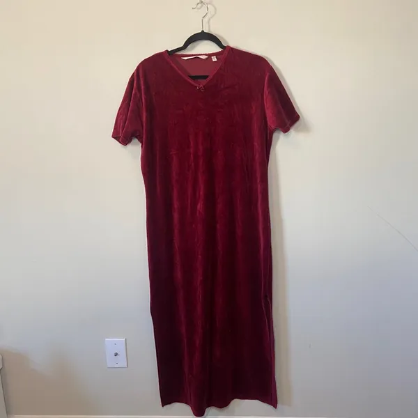Victoria’s Secret Country Vintage Red Velvet Nightgown Size Large Holiday y2k - Image 5