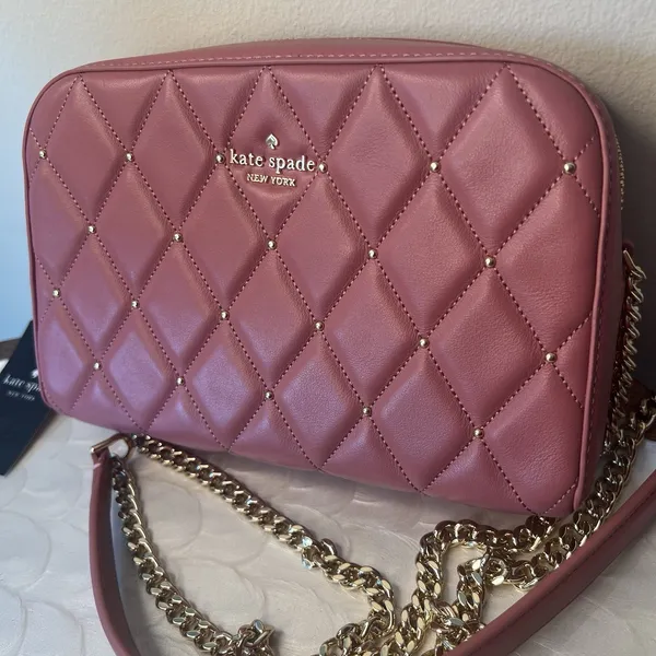 Kate Spade‎ Carey Mini Camera Bag Pomegranate Smooth Quilted Leather NWT KL820 - Image 3