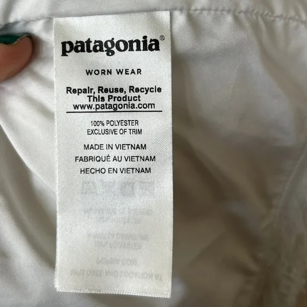 Patagonia Los Gatos White Fuzzy Fleece Zip Up Vest - Image 6