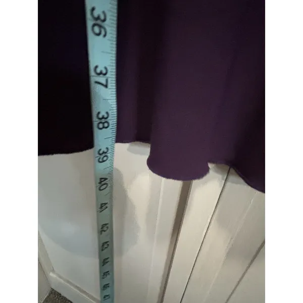 Jubi USA Purple Fit Flare Short Sleeve‎ Lace Top Dress Size Sm Scoop Rhinestone - Image 4