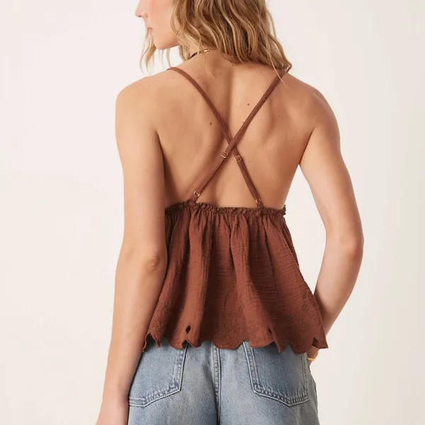 NWT Free People Sunny Days Cami - nutmeg brown - XS - Image 10