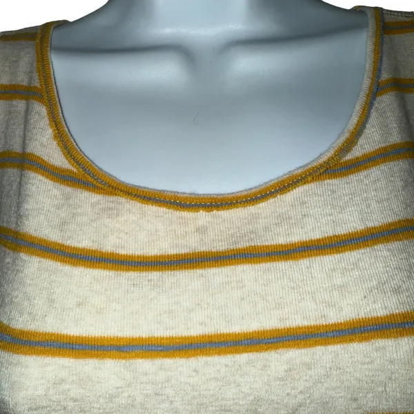 FREE PEOPLE WE THE FREE Yellow &‎ Blue Stripe Tank Top Garden Tunic EUC Small - Image 4