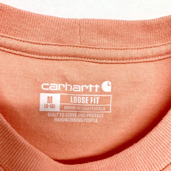 Carhartt Loose Fit Pocket Tee‎ Womens M Peach Short Sleeve Cotton Blend T-Shirt - Image 6