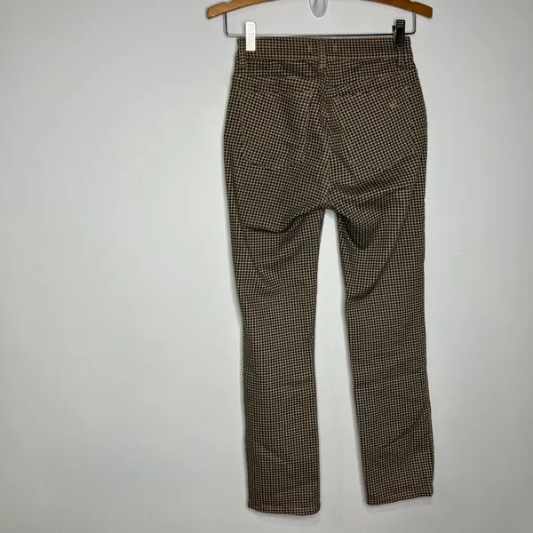 DL1961 Mara straight tan black houndstooth jeans womens size 24 business‎ casual - Image 6