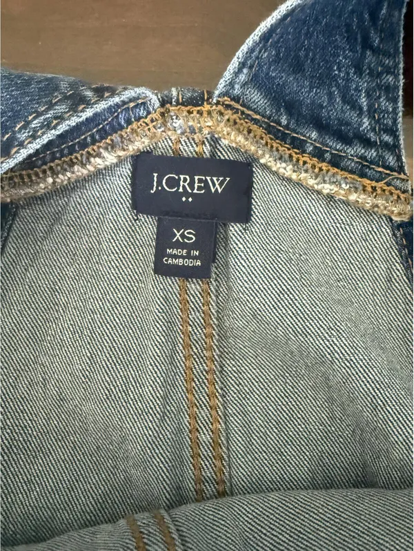 J.Crew Blue Denim Overalls Size XS - Image 8