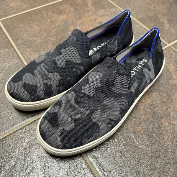 Rothy’s The Original Sneakers Slip On Shoes Camouflage Camo Gray Grey 10 - Image 16