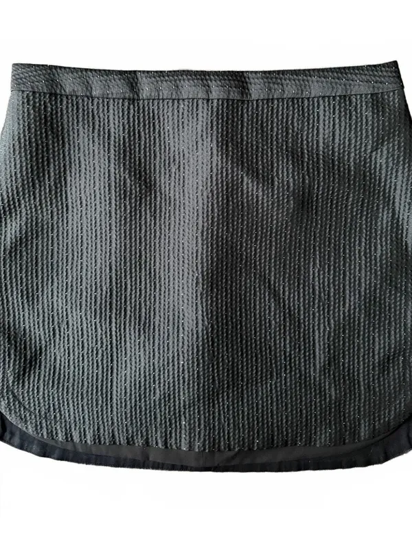 Madewell Mini Skirt Size 12 Black Silver Polka Dots Casual Work Classic City - Image 3