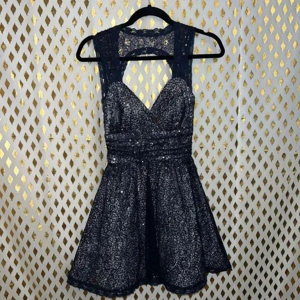 B darlin sequin dress mini dress formal homecoming high school size 1/2 XS - Image 3