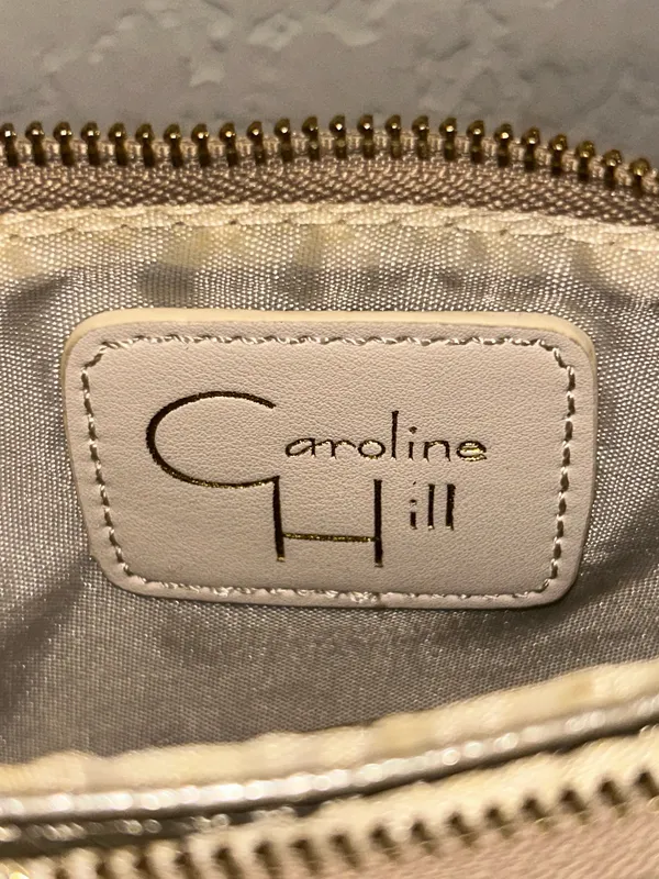 Caroline Hill Metallic Snake Skin Print 3 Zip Wristlet Crossbody Purse Bag Size OS - Image 2