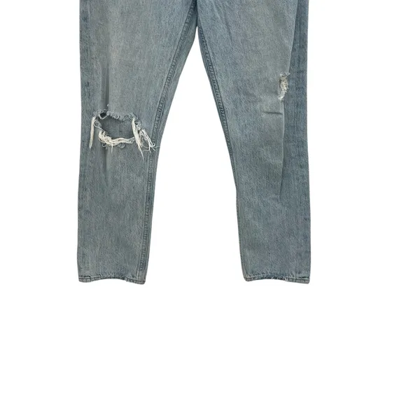 Agolde Riley High‎ Rise Straight Crop Jeans Denim Shatter Wash Blue Size 24 - Image 7