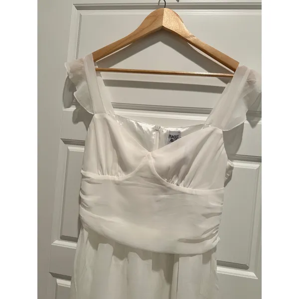 Princess Polly So Sweet Mini Dress White Chiffon US 6‎ NWT Bridal Graduation - Image 6