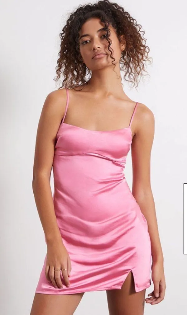 PacSun Pink Satin Dress - Image 2
