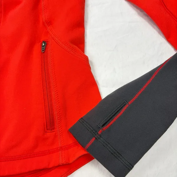 lululemon womens Forme red, black zip up jacket. Size 2. athleisure, activewear - Image 3