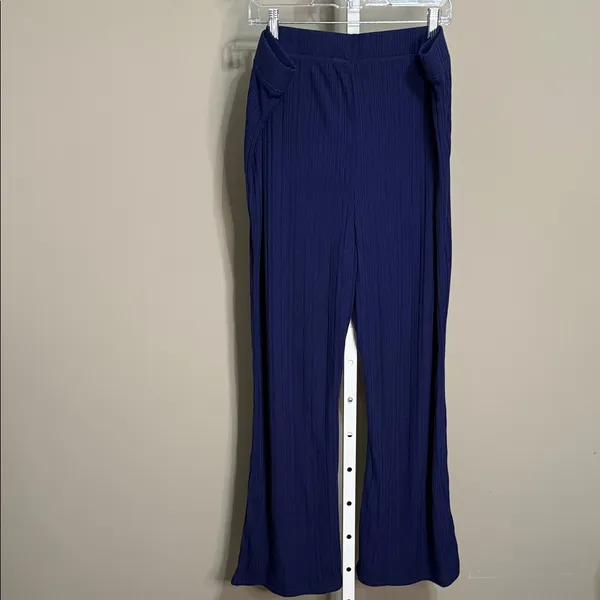 Sunday Brunch 2X NWT Rib Knit Lounge Set Deep Blue Soft‎ Comfy Cozy Chic - Image 11