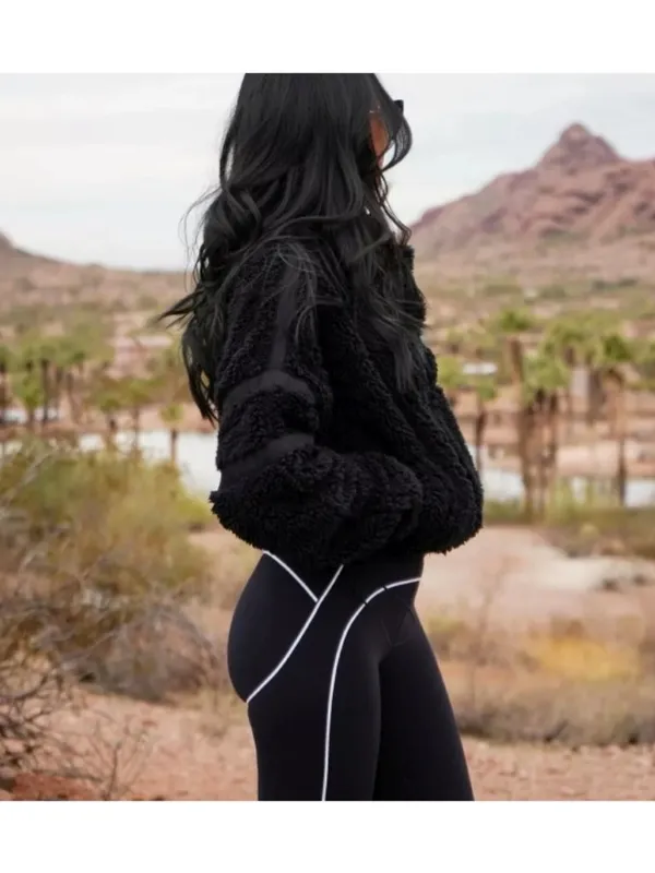 Alo Airbrush High-Waist Heart Throb Leggings Black White Hi-Rise Waisted Tights - Image 9