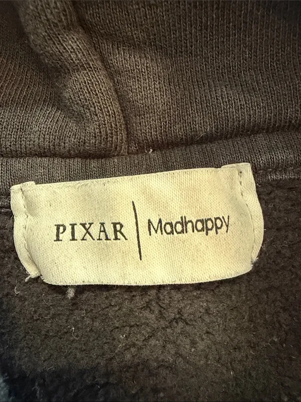 MADHAPPY x Toy Story Pixar Black logo embroidered Hoodie XS HTF - Image 2