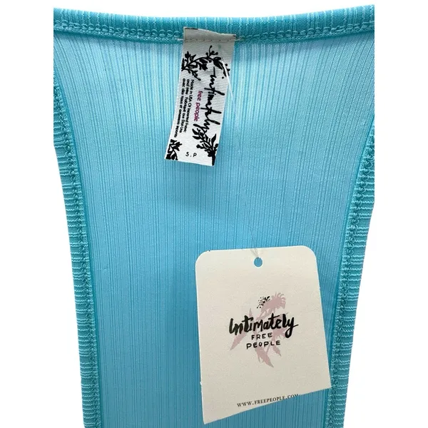 NWT Intimately Free People Mint Ribbed Open Back Tank Top Size Small‎ - Image 3
