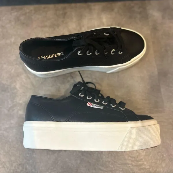 Superga 2790 Napa Platform Leather Sneakers Size 37 US 6.5 NEW - Image 3
