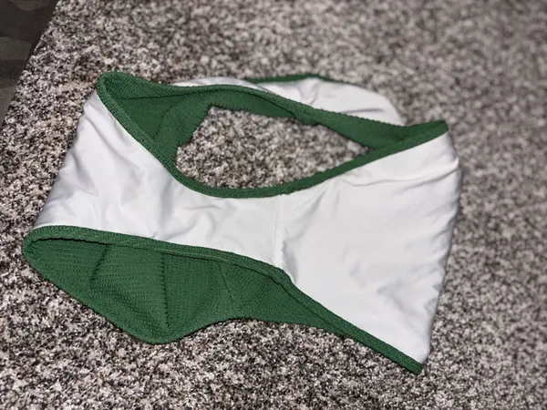 PINK Victoria's Secret Olive Green Ribbed Underwire Bikini - Image 5