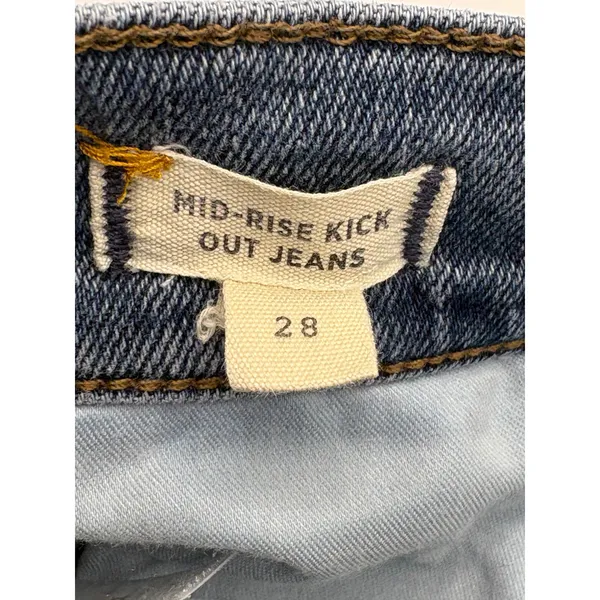 Madewell Mid-Rise Kick Out Jeans Womens 28 Blue Crop Flare Bootcut Denim - Image 7