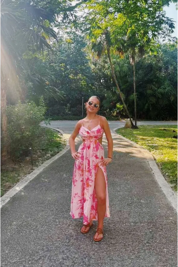 floral dress Pink - Image 3