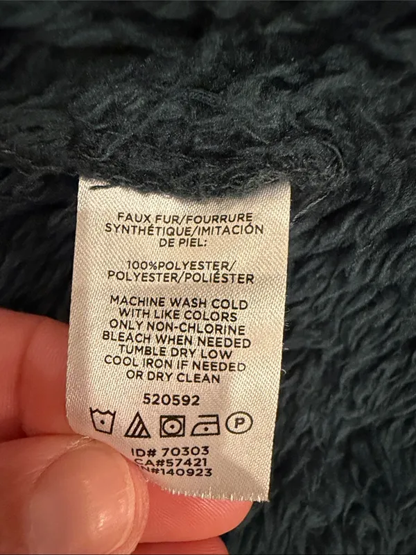 Loft Faux Sherpa Shawl Collar Women's Fleece Jacket Small Teal - C54-116 - Image 5