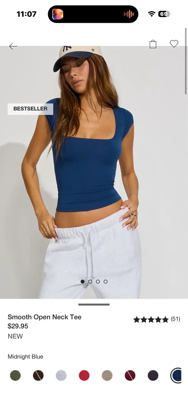 Garage Smooth Open Neck Tee - Image 2
