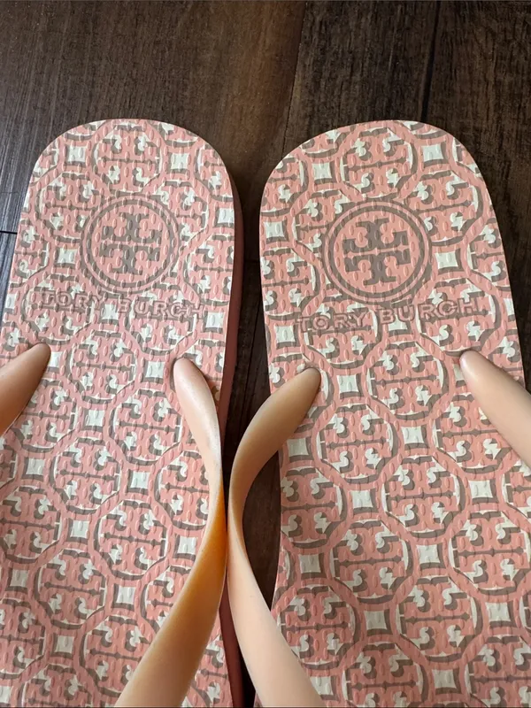 Tory Burch Coral Logo Thong Sandals - Image 3