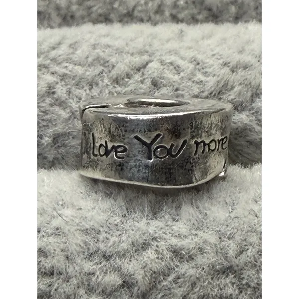 Chamilia 925 Sterling Silver Charm "I love you more" - "I love you xxx" - Image 2