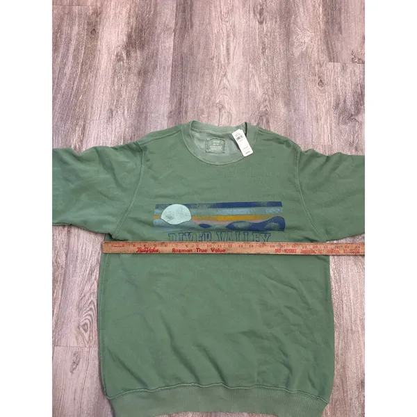 Aerie River Valley Graphic Sweatshirt Sage Green Oversized Crewneck XS NWT - Image 7
