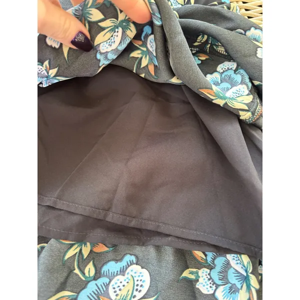 Anthropologie NWT Floral Sweetheart Ruched Drop waist Dress large‎ elegant goth - Image 11