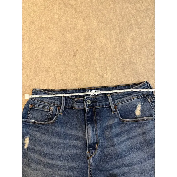 Denizen from Levis Womens High Rise Distressed Denim Shorts Medium Wash Blue - Image 10
