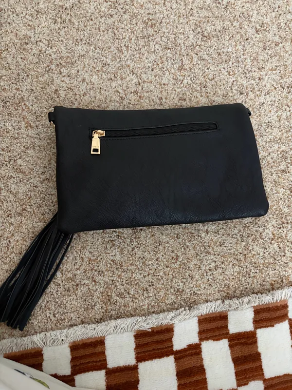 Black Convertible Tassle Purse - Image 5