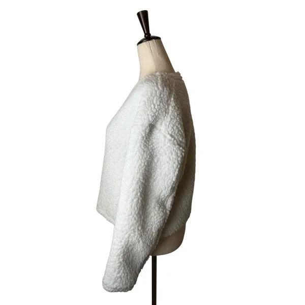 Lululemon Wool Whenever Crew Women 4 Gray‎ Vapor Sherpa Fleece Pullover Gorpcore - Image 5