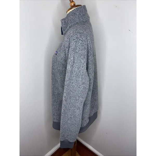 Patagonia Woolyester Fleece Pullover Women's Large Gray 1/4 Zip - Image 3