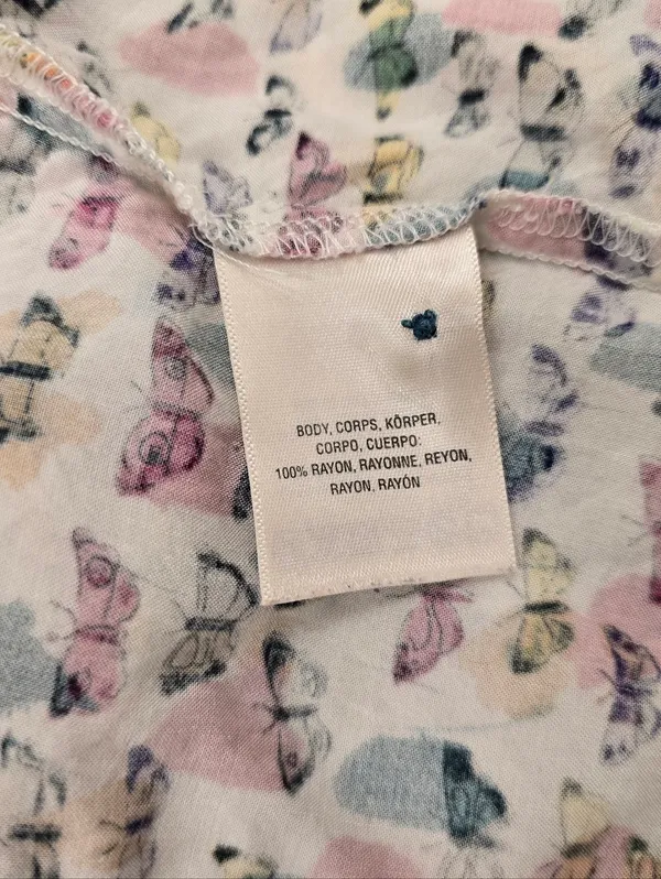 Anthropologie Maeve long-sleeve button-down Butterfly Print blouse US4 - Image 5