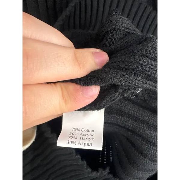 Women’s Elegant Unique Glamor Fashion XL Black Turtleneck - Image 5