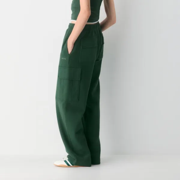 Aritzia Sweatfleece Sweatpants cargo baggy womens Green xsmall loungewear casual - Image 5