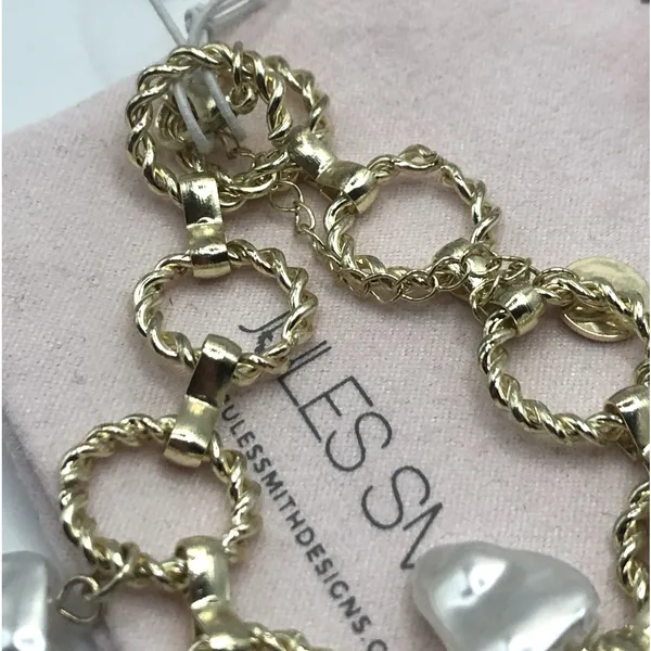 Jules Smith Doubled Layered Hoop Earrings |Irregular Bracelet NWT Small Dust Bag - Image 8