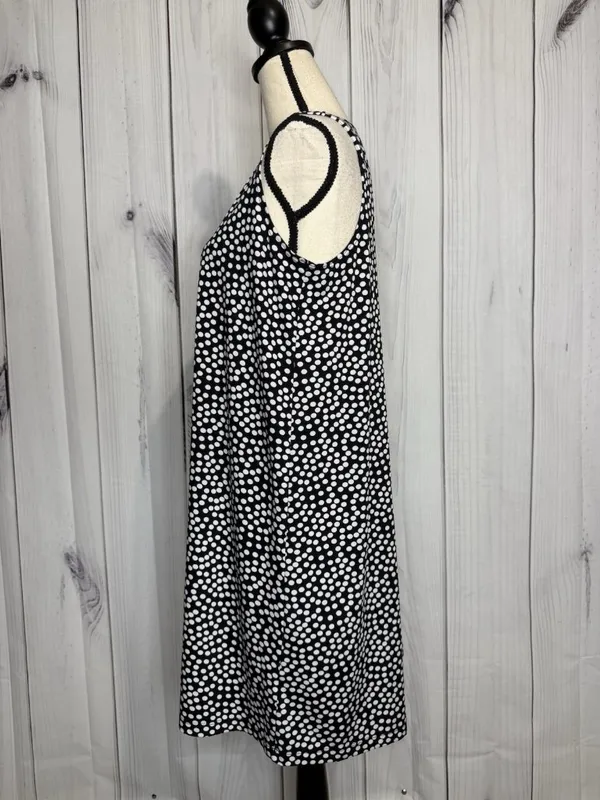 Annalee + Hope Women's Black White Sleeveless Dress Size Large Polka Dot - Image 9