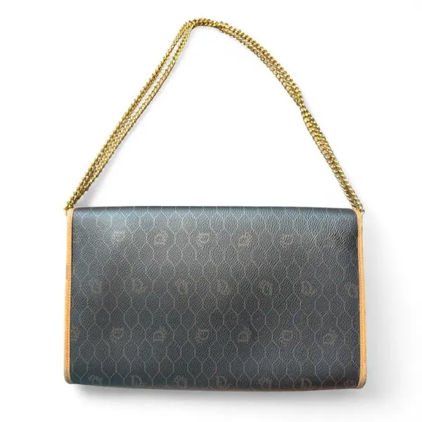 Authentic Vintage Christian Dior Honeycomb Chain Shoulder Clutch Bag France - Image 4