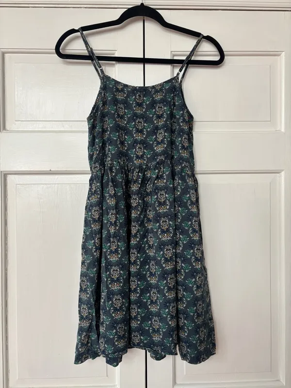 NATURAL LIFE Sara Embroidered Floral Mini Dress Dark Teal Medallion‎ Size XS - Image 13