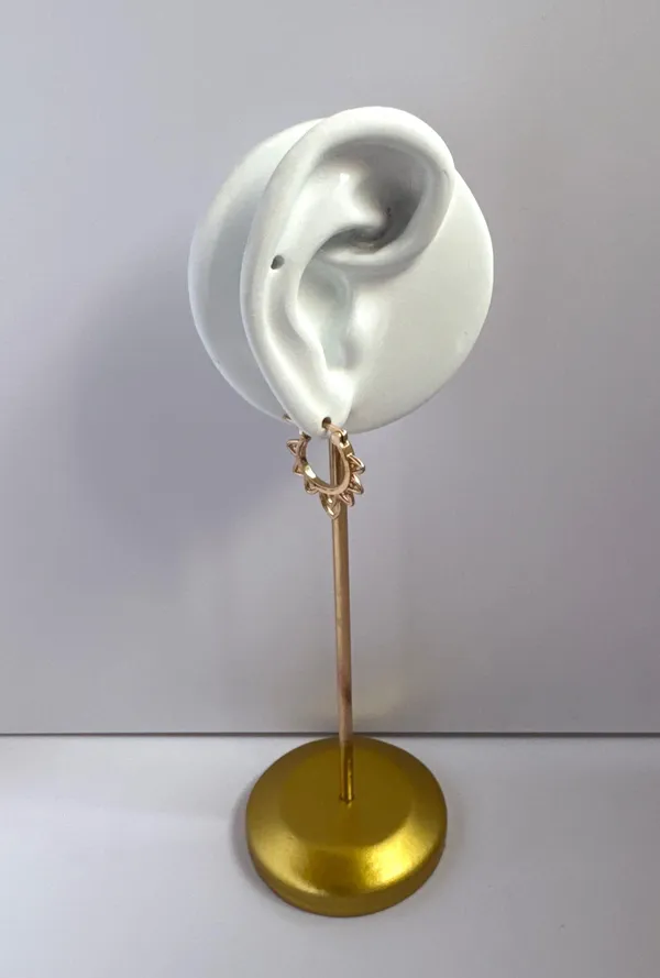 Hollow Flower Gold Hoop Earrings for Women - Image 4